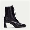 Hispanitas Atlanta Laced Heel Ankle Boot - Black Leather